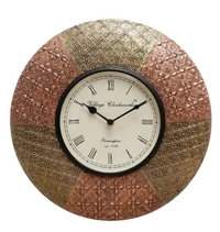 Beautiful  Wooden Rajasthani Art Work Wall Clock - Wooden, Acrylic/ Decorative Clock, Pack of 1,  Round